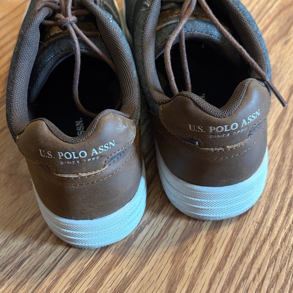 👑 Mens POLO RALPH LAUREN SHOES Size 9M Black Brown - Picture 5 of 6